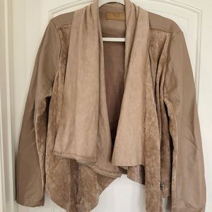 BLANKNYC Faux Leather and Suede Moto Jacket